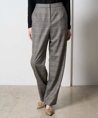 大きいサイズ】グレンチェックストレートパンツ | CHRISTIAN AUJARD L