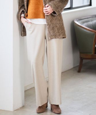 【送料無料】CHRISTIAN AUJARD Lサイズ (Women/大きいサイズ)/クリスチャン・オジャール Lサイズ ウエストゴムセミワイドパンツ 82ベージュ パンツ・ズボン【三越伊勢丹/公式】