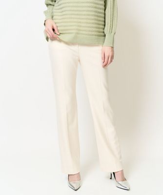 【SALE】【送料無料】CHRISTIAN AUJARD Lサイズ (Women/大きいサイズ)/クリスチャン・オジャール Lサイズ【大きいサイズ/暖か】美シルエットシンプルパンツ ホワイト80 パンツ・ズボン【三越伊勢丹/公式】