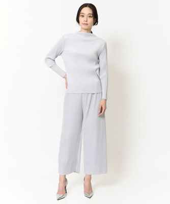 ［軽い・保温性・セットアップ対応］プリーツデザインパンツ