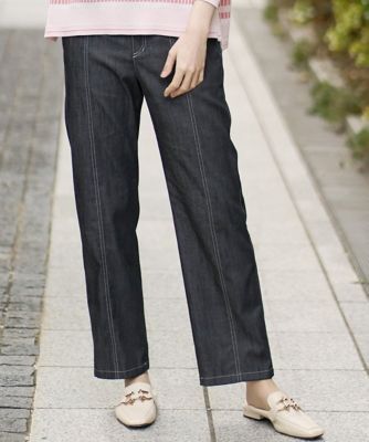 ＜CHRISTIAN AUJARD Lサイズ (Women/大きいサイズ)＞【大きいサイズ】シンプルフィットデニム