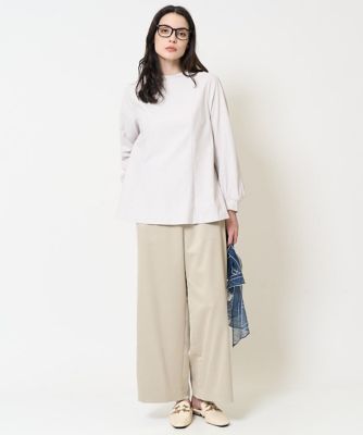 ステッチデザインセミワイドパンツ