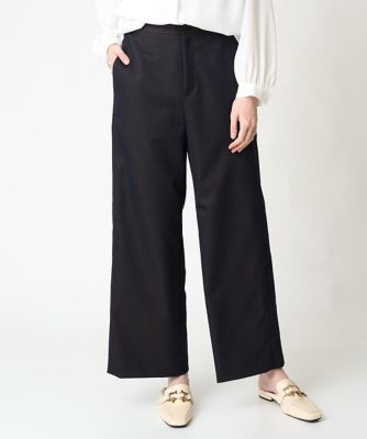 ステッチデザインセミワイドパンツ