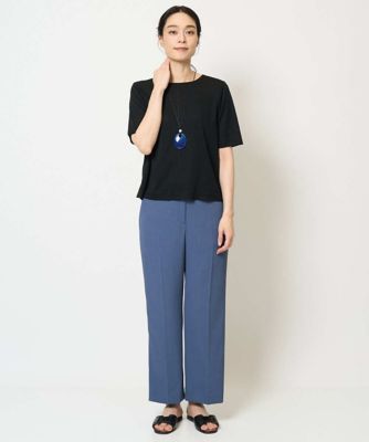 ［接触冷感・吸水速乾・紫外線防防止］美シルエットセミワイドパンツ