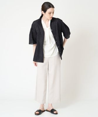シンプルセミワイドパンツ