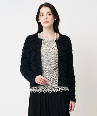 ＜CHRISTIAN AUJARD Lサイズ (Women/大きいサイズ)＞【大きいサイズ】ファンシーツイードニットジャケット