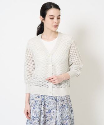 大きいサイズ】メッシュニットカーディガン | CHRISTIAN AUJARD L