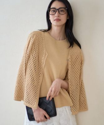 ＜CHRISTIAN AUJARD Lサイズ (Women/大きいサイズ)＞【大きいサイズ】リネンライクニットカーディガン