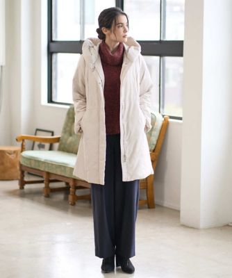 大きいサイズ／暖か・軽い】フーディーダウンコート | CHRISTIAN