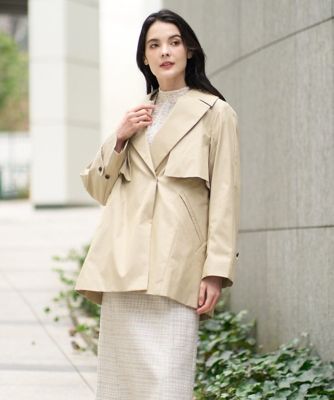 大きいサイズ／ライナー付】デザインハーフコート | CHRISTIAN AUJARD