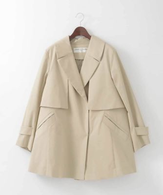 大きいサイズ／ライナー付】デザインハーフコート | CHRISTIAN AUJARD