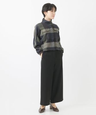 テンカスリ先染めチェックショートブルゾン