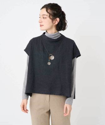 GIANNI LO GIUDICE(Women/小さいサイズ)/ジャンニロジュディチェ [セットアップ対応]リファインガーゼベストブラウス 93ダークグレー トップス【三越伊勢丹/公式】