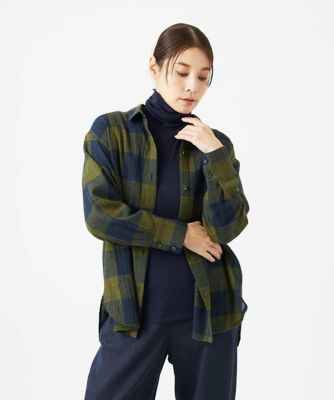 日本製］リファインガーゼブロックチェックブラウス | GIANNI LO