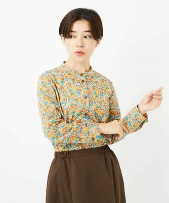 GIANNI LO GIUDICE(Women/小さいサイズ)/ジャンニロジュディチェ LIBERTYプリントシャツブラウス(Sandra Spring) 15オレンジ トップス【三越伊勢丹/公式】