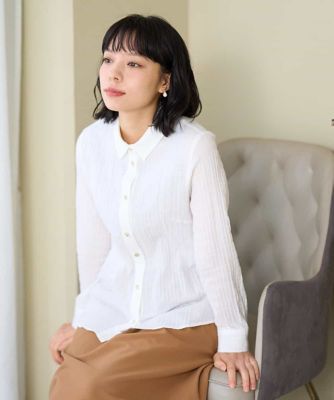 日本製］コットンミクロドビーブラウス | GIANNI LO GIUDICE(Women