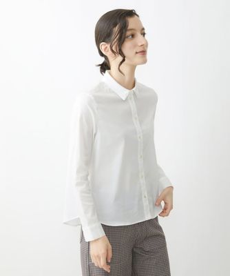 ＜GIANNI LO GIUDICE(Women/小さいサイズ)＞［日本製］コットンナイロンストレッチブラウス