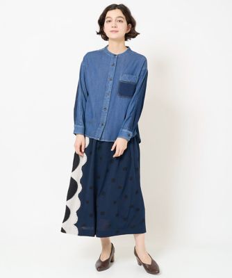 フリクションデニムブラウス