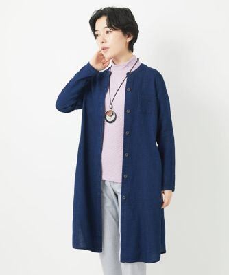 GIANNI LO GIUDICE / ジャンニ・ロ・ジュディチェ [洗える]二重織ガーゼデニムロングブラウス 洗える]二重織ガーゼデニムロングブラウス(ブラウス・シャツ