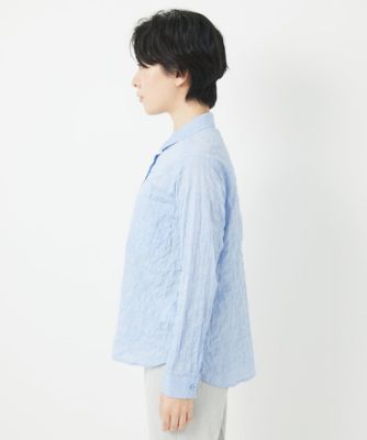［日本製］シャーリングシャンブレーブラウス