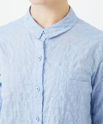 ［日本製］シャーリングシャンブレーブラウス