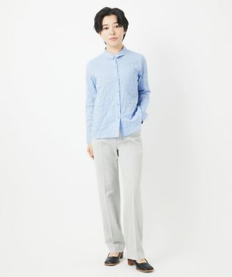 ［日本製］シャーリングシャンブレーブラウス