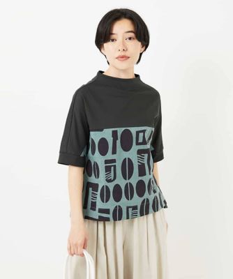 コーヒービーンズプリントブラウス