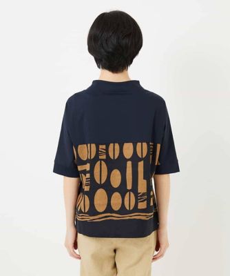 コーヒービーンズプリントブラウス
