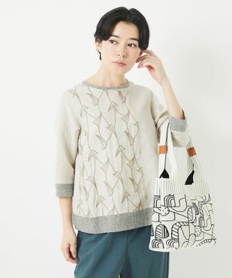 レーヨンリネンエンブロイダリーブラウス