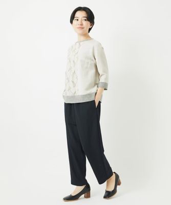 レーヨンリネンエンブロイダリーブラウス