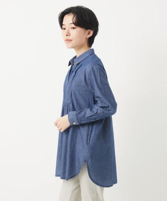 ❤︎gelato❤︎ です★美品★デニムチュニック ボタンダウン デニムチュニックブラウス | GIANNI LO GIUDICE(Women/小さいサイズ