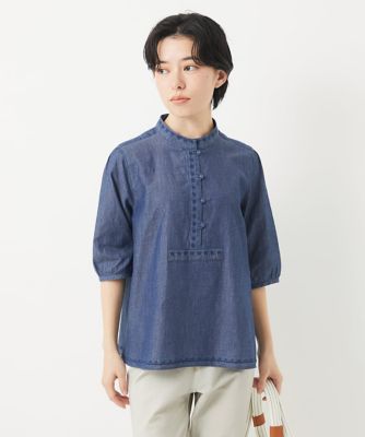 ジャンニ・ロ・ジュディチェ（GIANNI LO GIUDICE）/デニムプルオーバーブラウス デニムプルオーバーブラウス | GIANNI LO GIUDICE(Women/小さいサイズ