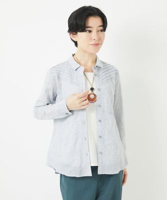 楽天市場】ピンタック ブラウス リネンの通販
