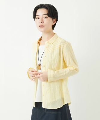 ジャンニ・ロ・ジュディチェ（GIANNI LO GIUDICE）/コットンリネンドット柄ピンタックブラウス コットンリネンドット柄ピンタックブラウス | GIANNI LO GIUDICE(Women