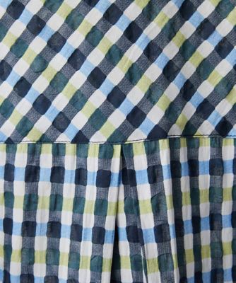 塩縮ギンガムチェックチュニックブラウス | GIANNI LO GIUDICE(Women