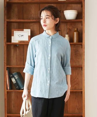 ＜GIANNI LO GIUDICE(Women/小さいサイズ)＞シャドーボイルドット前開きブラウス