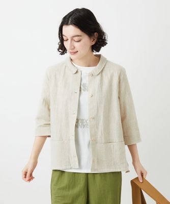 フォグリネンワーク エリー サロペット ブルー✖️ホワイトリネン 麻