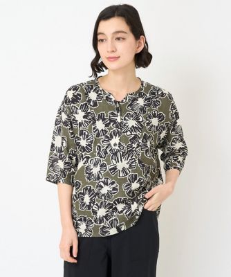 ＜GIANNI LO GIUDICE(Women/小さいサイズ)＞［セットアップ対応］ファンキーフラワープリントブラウス