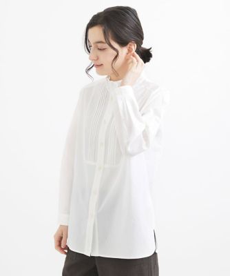 フリル襟タックブラウス