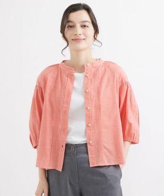 袖コンシャスデニムブラウス