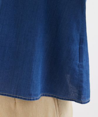 袖コンシャスデニムブラウス