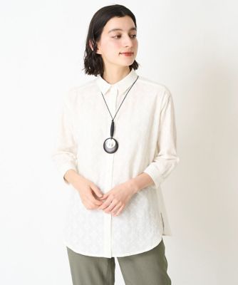 ＜GIANNI LO GIUDICE(Women/小さいサイズ)＞エンブロイダリーシャツブラウス