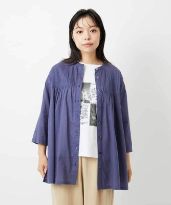 コットンボイルピンタックロングブラウス | GIANNI LO GIUDICE(Women