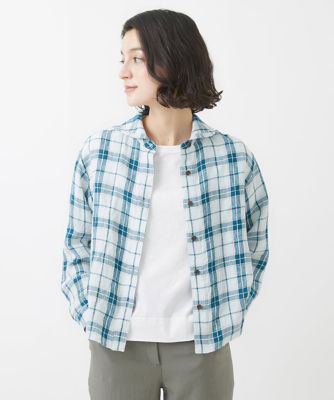 ［日本製］東炊きチェック柄ブラウス