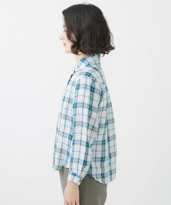 ［日本製］東炊きチェック柄ブラウス