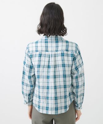 ［日本製］東炊きチェック柄ブラウス