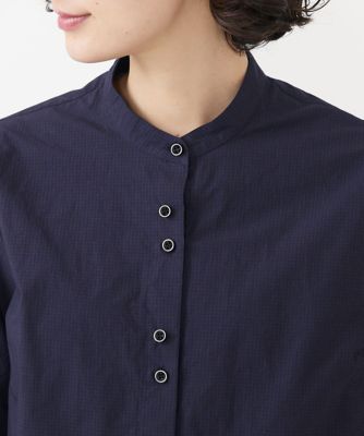GIANNI LO GIUDICE / ジャンニ・ロ・ジュディチェ [洗える・日本製]タイプライターギンガムブラウス 洗える・日本製］タイプライターギンガムブラウス | GIANNI LO