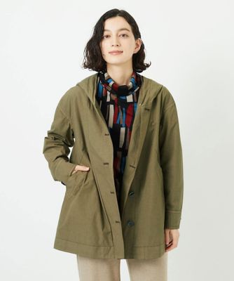 GIANNI LO GIUDICE(Women/小さいサイズ)/ジャンニロジュディチェ コットンタイプライターフーディージャケット 36カーキ コート・ジャケット【三越伊勢丹/公式】