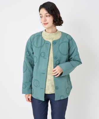 ＜GIANNI LO GIUDICE(Women/小さいサイズ)＞ドットキルトノーカラージャケット