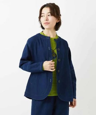 セットアップ対応］二重織ガーゼデニム製品染めブルゾン | GIANNI LO